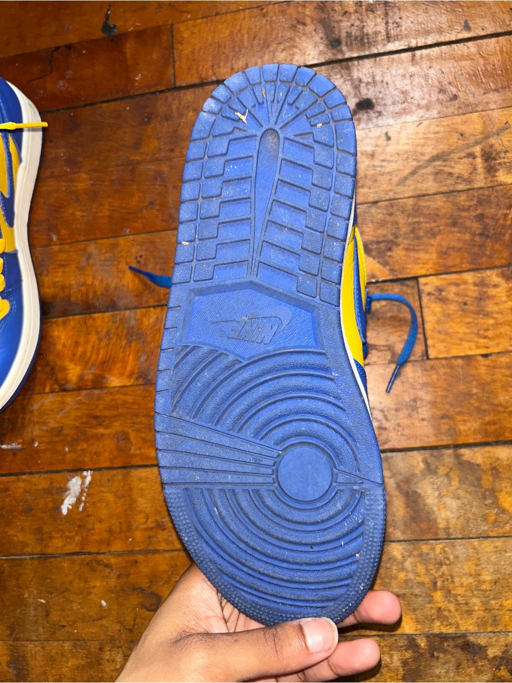 Nike Kids Blue and Yellow Low-Top Sneakers - Youth Athletic Shoes